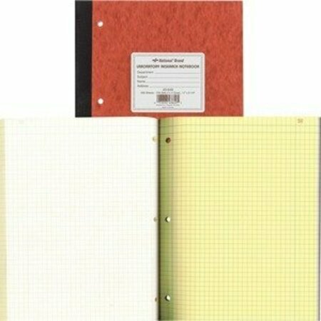 BLUELINE Notebook, Lab, 4X4 Quad, Brn RED43649